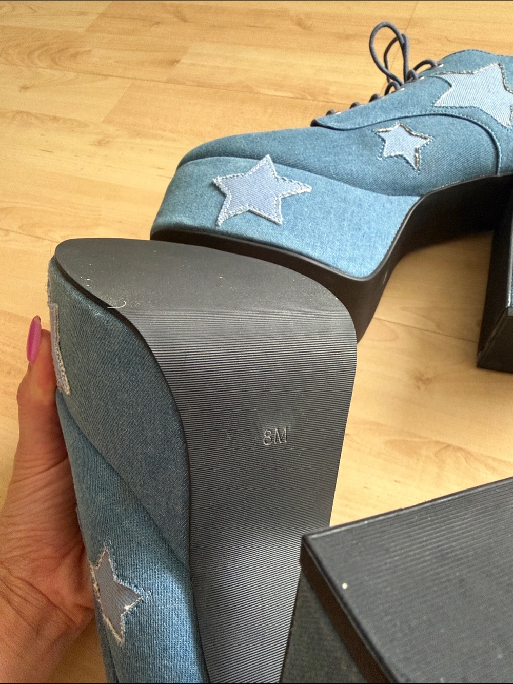 Shoot For The Stars Playhaus Highheel Platforms Size 8 NWOT - Picture 7 of 8